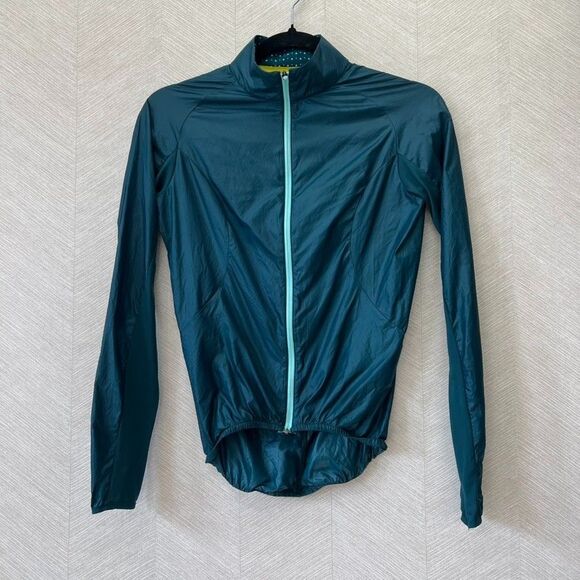Mavic Long Sleeve Full Zip Green Windbreaker Cycling Jacket Womens Size XS - Picture 4 of 11